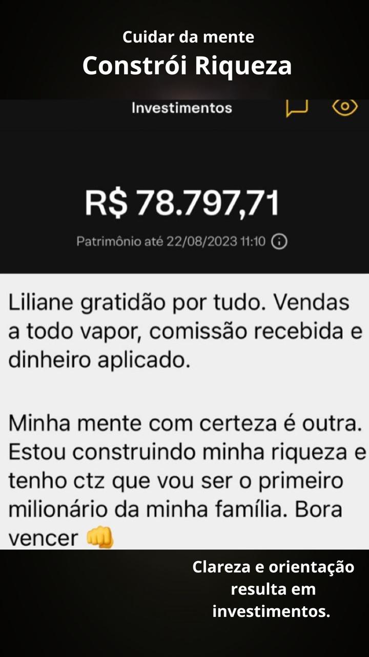 Depoimento de aluna: patrimônio R$78.797,71 construindo riqueza